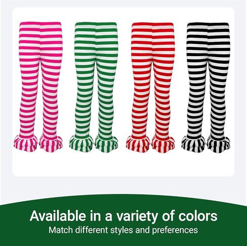 Ipuang Girl's Cotton Ruffle Stripe Leggings in Kuwait