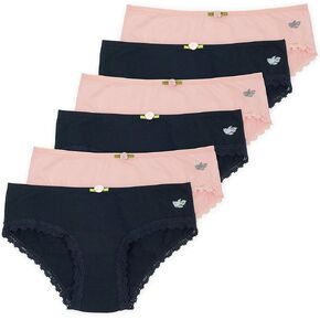 Lucky & Me | Ava Little Girls Bikini Underwear | Tagless | Soft Cotton Modal Spandex Blend | Colorful | 6-Pack