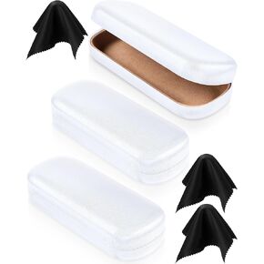 3 Pieces Black Hard Shell Glasses Case Portable Hard Eyeglasses Case Pocket Size Sunglasses Case for Men Women Student