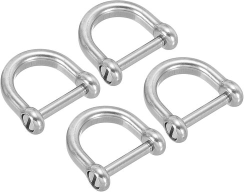 PATIKIL D-Ring Shackle, Stainless Steel U Shape Small Shackles for DIY Leather Craft Replacement in Kuwait