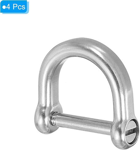 PATIKIL D-Ring Shackle, Stainless Steel U Shape Small Shackles for DIY Leather Craft Replacement in Kuwait