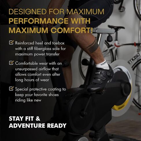 Tommaso Strada 100 Indoor Cycling Shoes For Men: Peloton Bike Compatible With Pre-Installed Look Delta Cleats, Perfect for Indoor Bike & Road Bike Peleton Shoes With Delta Clips Bike Shoe SPD Delta 47 in Kuwait