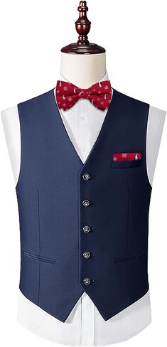 DiBanGu Boys Christmas Bowtie Set Silk Xmas Holiday Pre-tied Bowtie and pocket Square for Kids Festive Bow Tie with Gift Box in Kuwait