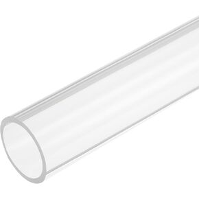 MECCANIXITY Acrylic Pipe Rigid Round Tube Clear 4mm(5/32") ID 8mm(5/16") OD 305mm(12") Length for Lamps and Lanterns,Water Cooling System 2pcs