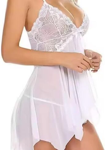 Lingerie for Women Lace Babydoll Sleepwear Boudoir Outfits Plus Size Langeray XS-5XL for Wife Girlfriend Lover in Saudi Arabia