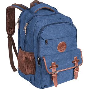 Ama Dablam Original Canvas Backpack | 18" Laptop Pocket | XL Size - 30L | Many Pockets | Durable Zippers