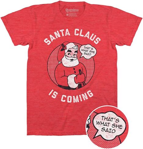 Tipsy Elves Men's Funny Christmas T Shirts - Hilarious Xmas Shirts for Ugly Christmas Sweater Party in Saudi Arabia