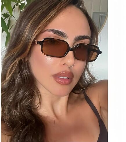 BOTEN Retro Rectangular Sunglasses for Women Men Trendy Vintage Small 90s Sunnies in Kuwait