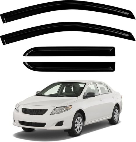 واقيات المطر لنوافذ السيارة لسيارة Chevy/GMC 2007-2013 Silverado/Sierra Extended Cab، واقيات المطر لعام 2014 Silverado/Sierra 2500HD/3500HD نافذة تقليل الضوضاء واقيات المطر in Kuwait
