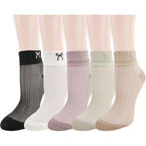 Benefeet Sox Womens Girls Sheer Lace Ankle Socks UltraThin Transparent Mesh Low Cut Socks Nylon Fishnet Short No Show Liner