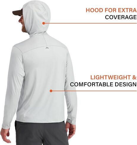 قميص Simms SolarFlex UPF 50+ - غطاء رأس ممتاز للحماية من الشمس للرجال، خفيف الوزن، سريع الجفاف، ملابس خارجية قابلة للتنفس للرجال (فوج كربون مموه، X-Large) in Kuwait