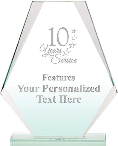 Making A Difference Jade Pyramid Crystal Award, 6" H Custom Making A Difference Award, Engraving Included Prime in Saudi Arabia