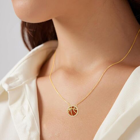 AENEAS Soccer Necklace for Women 925 Sterling Silver Soccer Football Pendent Necklace for Soccer Fans Team Spirit Jewelry Gift in Kuwait