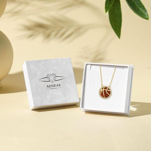 AENEAS Soccer Necklace for Women 925 Sterling Silver Soccer Football Pendent Necklace for Soccer Fans Team Spirit Jewelry Gift in Kuwait