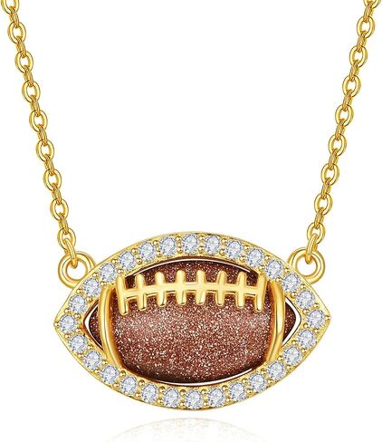 AENEAS Soccer Necklace for Women 925 Sterling Silver Soccer Football Pendent Necklace for Soccer Fans Team Spirit Jewelry Gift in Kuwait