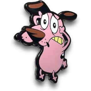 Courage Dog Pin Cartoon Dog Pin Courage Cartoon Cowardly Dog Character Metal Enamel Dog Pin cute Cartoon Pin Gifts Hard enamel Pin Gifts Gifts for Dog Lover Cartoon Cute Anime Pin for Backpack for Jacket