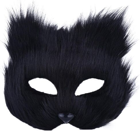 YXCFEWD Therian Mask and Tail Cat Mask Therian Women Fox Wolf Furry Mask Cat Costume Set in Kuwait