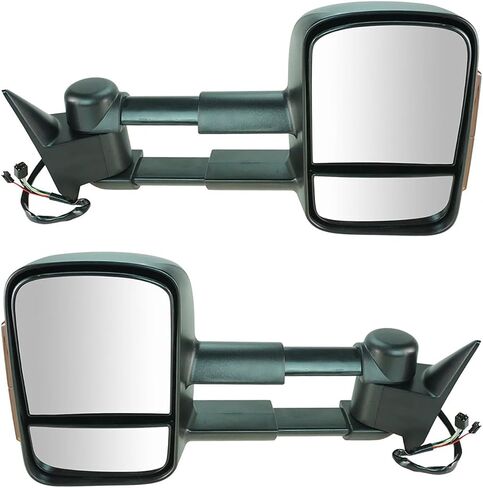 Trail Ridge Tow Mirror Power Fold Heat Turn Spot Blind Memory Text Pair Compatible with 2015-2018 Ford F-150 in Kuwait