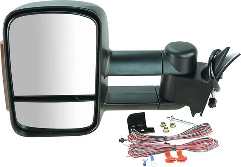 Trail Ridge Tow Mirror Power Fold Heat Turn Spot Blind Memory Text Pair Compatible with 2015-2018 Ford F-150 in Kuwait