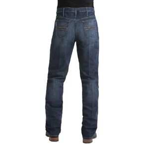 Cinch Men's Silver Label Dark Wash Mid Rise Slim Straight Performance Jeans Dark Stone 32W x 36L