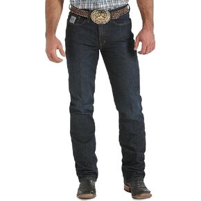 Cinch Men's Silver Label Dark Wash Mid Rise Slim Straight Performance Jeans Dark Stone 32W x 36L