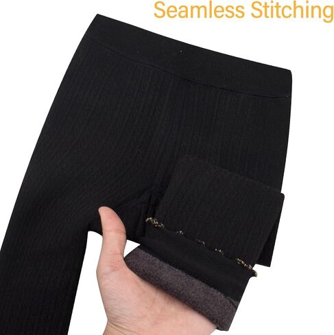 Toddler Baby Girls Winter Fleece Lined Leggings Knit Thick Warm Full Length Tights Basic Velvet Pants for 2-6 Years Kids in Kuwait