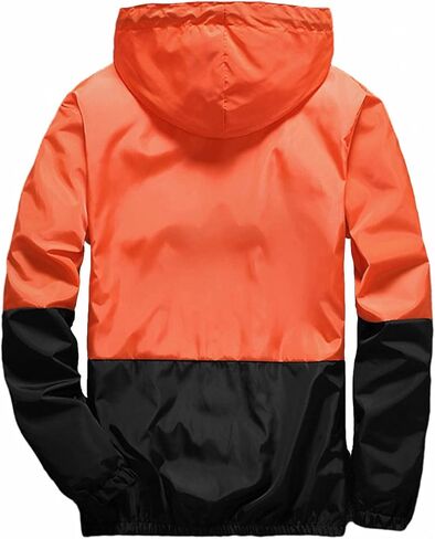 perdontoo Mens Casual Lightweight Drawstring Hooded Windbreaker Jacket (Medium, White-2) in Kuwait