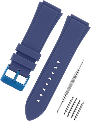 Compatible with GUESS Watch 22mm Band, Soft Silicone Rubber Replacement Strap for GUESS Watch Series 45mm W0247G3 W0040G3 W0040G7, Black in Kuwait