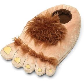 Ibeauti Womens Furry Monster Adventure Slippers, Comfortable Novelty Warm Winter Hobbit Feet Costume Slippers for Teens Adults