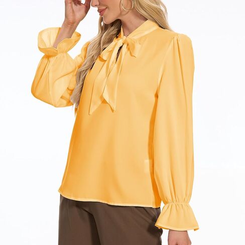 VIPONES Fall Blouses for Women 2024, Womens Long Sleeve Tunic Tops Shirt Blouse Casual in Kuwait