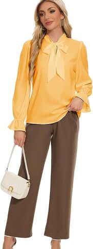 VIPONES Fall Blouses for Women 2024, Womens Long Sleeve Tunic Tops Shirt Blouse Casual in Kuwait