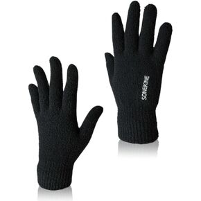 Winter Gloves for Men and Women, Cozy & Accurate Touch Screen Texting Gloves - 1 Pair, Microfiber Gloves for Cold Weather