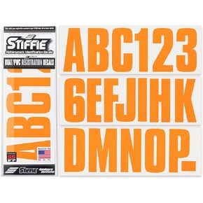 STIFFIE Uniline Berry 3" Alpha-Numeric Registration Identification Numbers Stickers Decals for Boats & Personal Watercraft