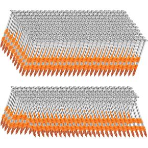 21 Degree Framing Nails 1000 Count, 3-Inch x .12“ Ring Shank, Full Round Head Hot Dipped Galvanized, for Pneumatic Electric 20 to 22 Degree Framing Nailer