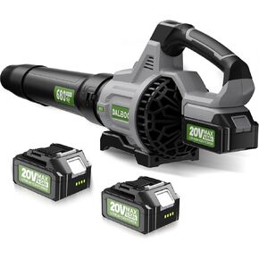 Cordless Leaf Blower with 2 x 4.0Ah Batteries and Charger, 680 CFM High-Performance Blower and 3-Speed Settings, Great for Yards, Leaf Removal, Paths, Driveways, and Outdoor Spaces