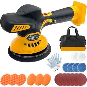 Cordless Car Buffer Polisher for Dewalt 20V Battery with 6 Variable Speed, Orbital Polisher Replace DCM849B for Car Detailing/Polishing/Waxing(Battery Not Included)