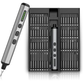 Mini Electric Screwdriver,YitaiIns Electric Precision Screwdriver Set with 64 IN Universal Magnetic Bits, 3.7V Small Power Screwdriver Set Tool for Laptop,Phone,Camera,Watch