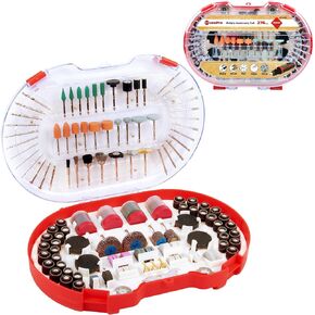 276 PCS Rotary Tool Accessories Kit, 1/8-in Shank Rotary Tool Kit, Universal Fitment for Easy Polishing, Sanding, Cutting, Drilling, Engraving, Sharpening, Grinding with Portable Storage Case