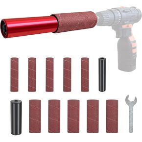 Spindle Sander Adapter for Power Drill, Handheld Rubber Sanding Drum, Universal Hexagonal Attachment for Power Drill Chuck