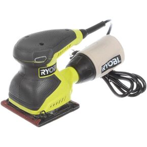 Ryobi S652DGK Corded 2 Amp 1/4 Inch 14,000 OBM Squared Orbital Finishing Sheet Sander