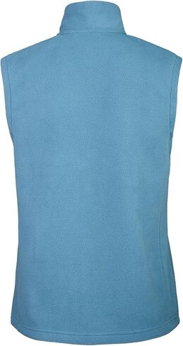 Women's Polar Fleece Full Zip Up Winter Vest (S, Black) in Kuwait