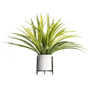 Velener 15" Potted Spider Plant in Artificial Plant Stand- Fake Plants for Indoors Outdoor Patio Decor