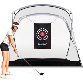 Gagalileo Golf Hitting Net شبكة تدريب الجولف شديدة التحمل لنطاق القيادة في الفناء الخلفي للمنزل مع هدف وحقيبة حمل 9 (طول) × 5 (عرض) × 7 (ارتفاع) قدم in Kuwait