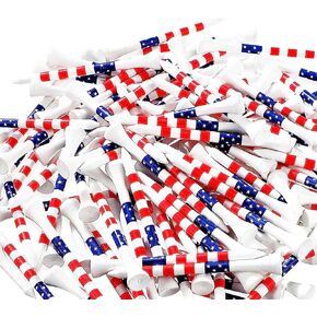 3-1/4" Performance Golf Tees, Stars and Stripes, 100 Count