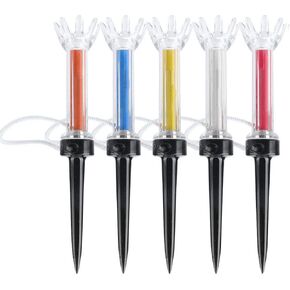 Golf Tees, 5Pcs Flexible Magnetic Plastic Golf Tee Training Practice Tool Accessory