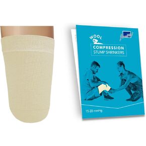 Wool Prosthetic Stump Shrinkers – above Knee, 35cm, Amputee Socks, Compression, 15-20, Warmth, Taiwan Excellence S/M