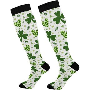 Heartbeat Symbol Compression Socks for Women and Men Circulation Black Long Socks for Athletic Running 2