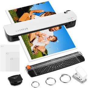 Laminator Machine 13 Inch Wide Thermal Lamination 6 in 1 Cold Hot A3/a4/a5/a6 Laminating Machine for Teacher Fast Warm up Laminator Machine 11x17 with 15 Laminating Pouches for Home Office