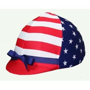 Equestrian Riding Helmet Cover - Navy Blue Flag