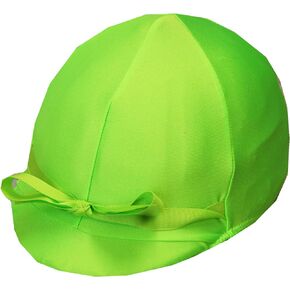 Equestrian Riding Helmet Cover - Lime Green